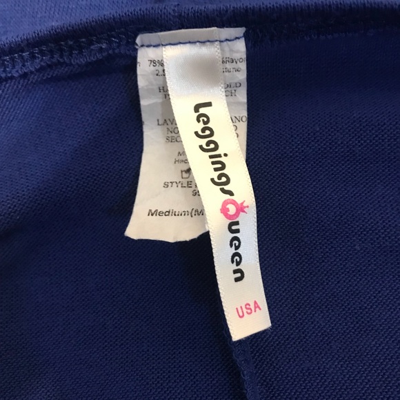 Leggings Queen USA blue long sleeve shirt dress size medium - Picture 3 of 9